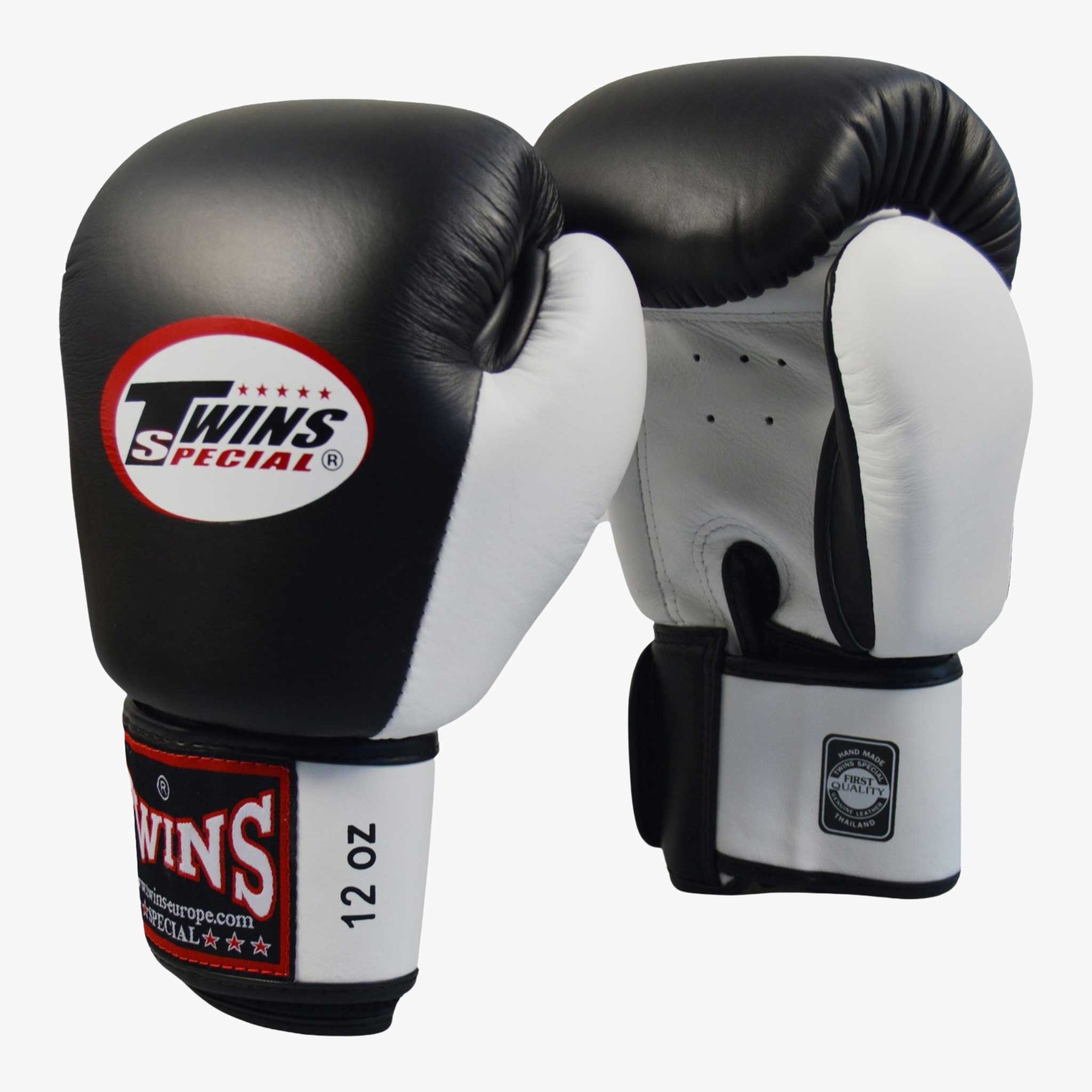 TWINS Boxhandschuhe, BGVL-3 in Schwarz / Weiß