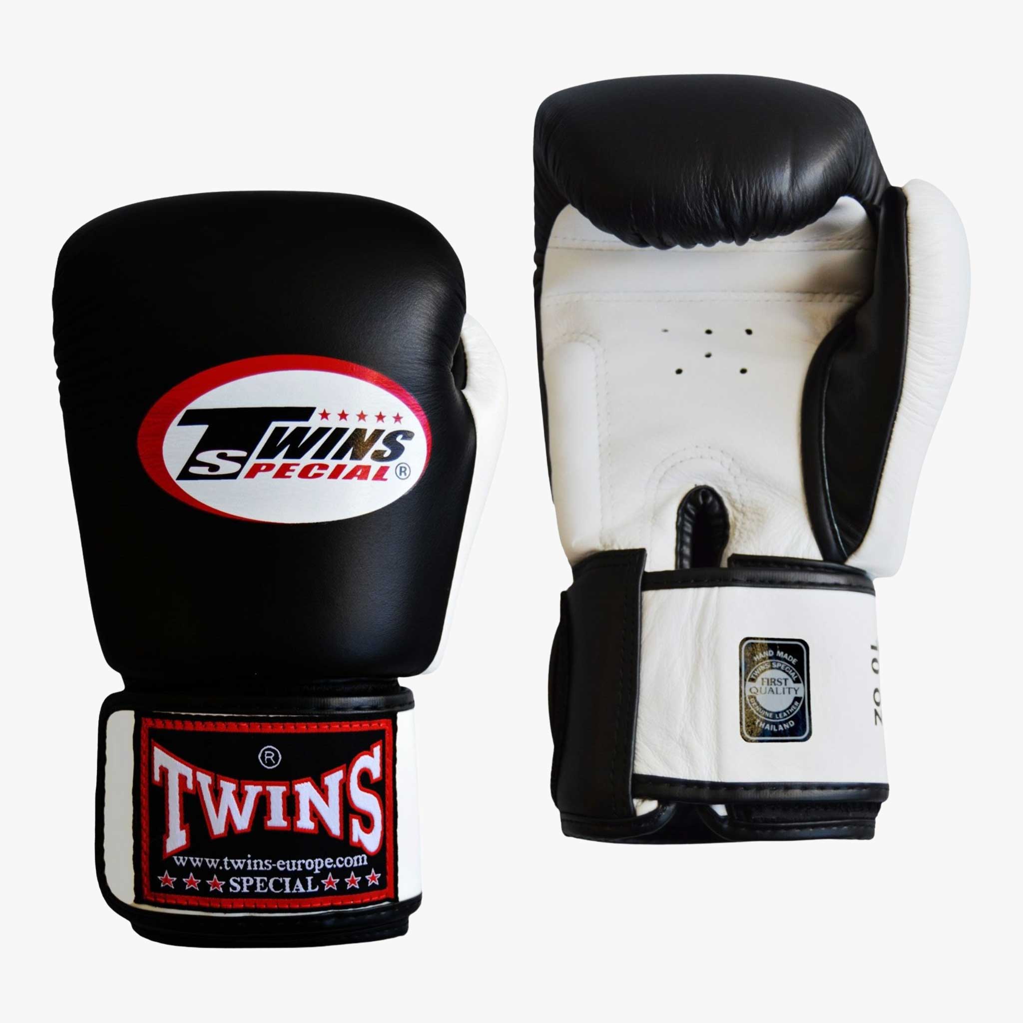 TWINS Boxhandschuhe, BGVL-3 in Schwarz / Weiß