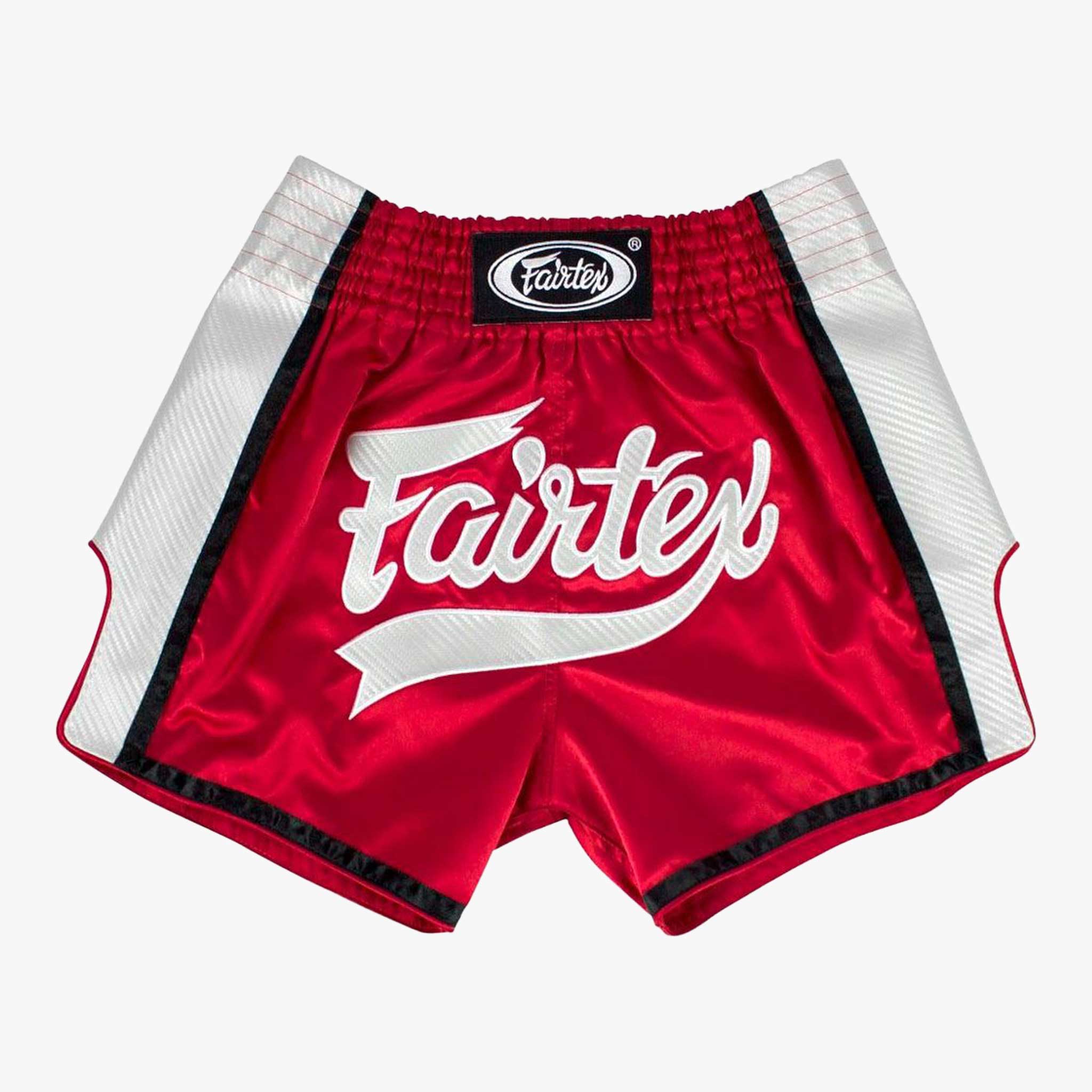 FAIRTEX Muay Thai Shorts, BS1704 in Red Satin