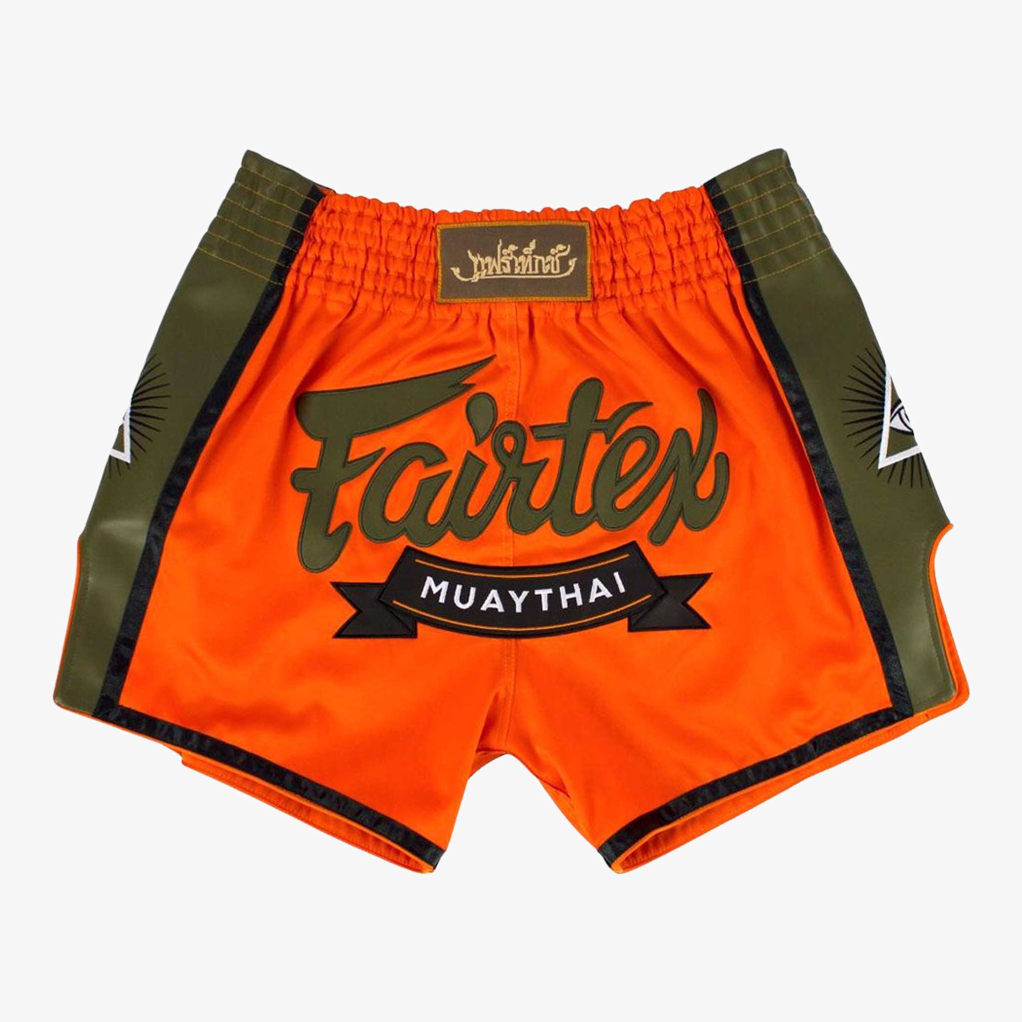 FAIRTEX Muay Thai Shorts, BS1705 in Orange Satin
