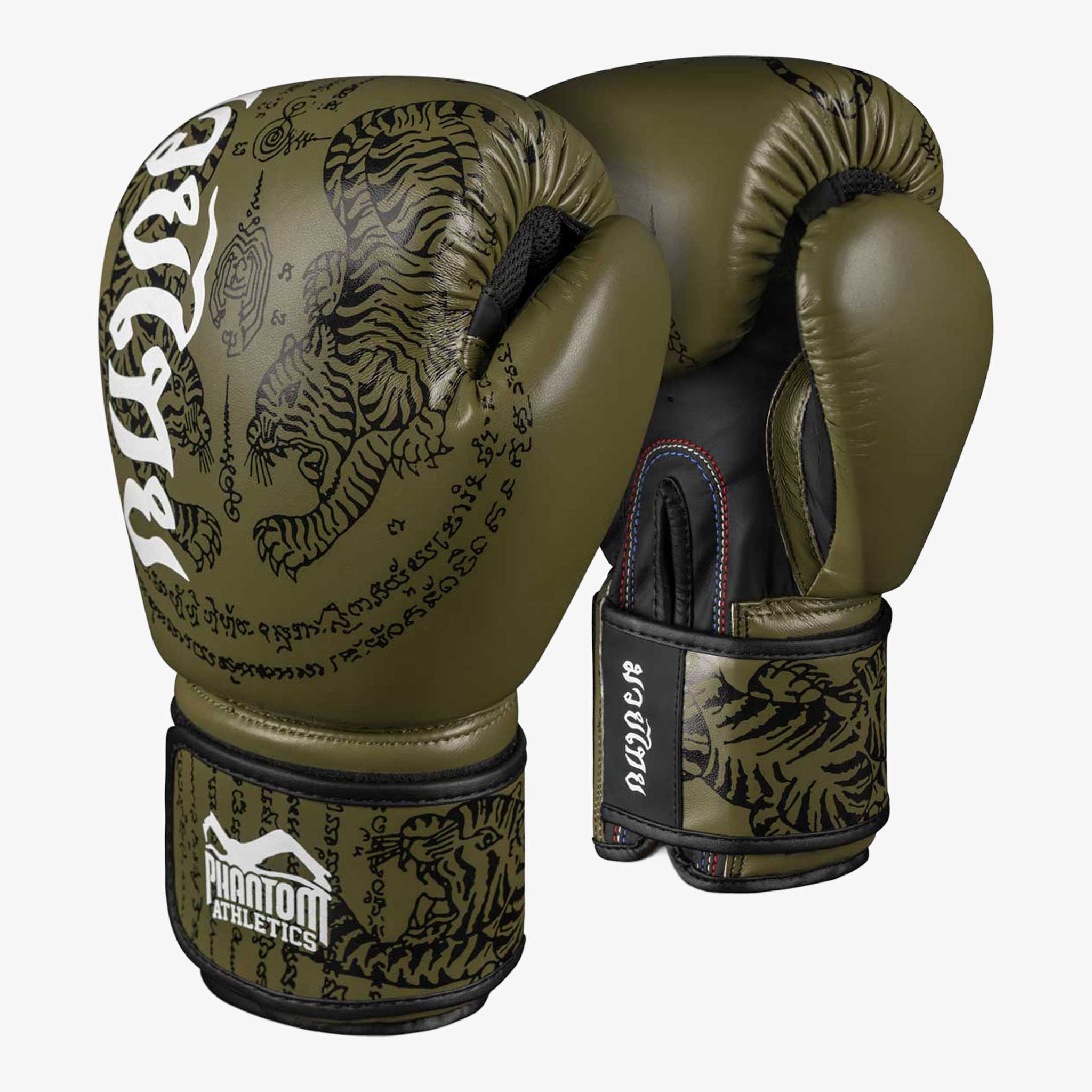 PHANTOM ATHLETICS Boxhandschuhe, Muay Thai Army Green / 16 oz