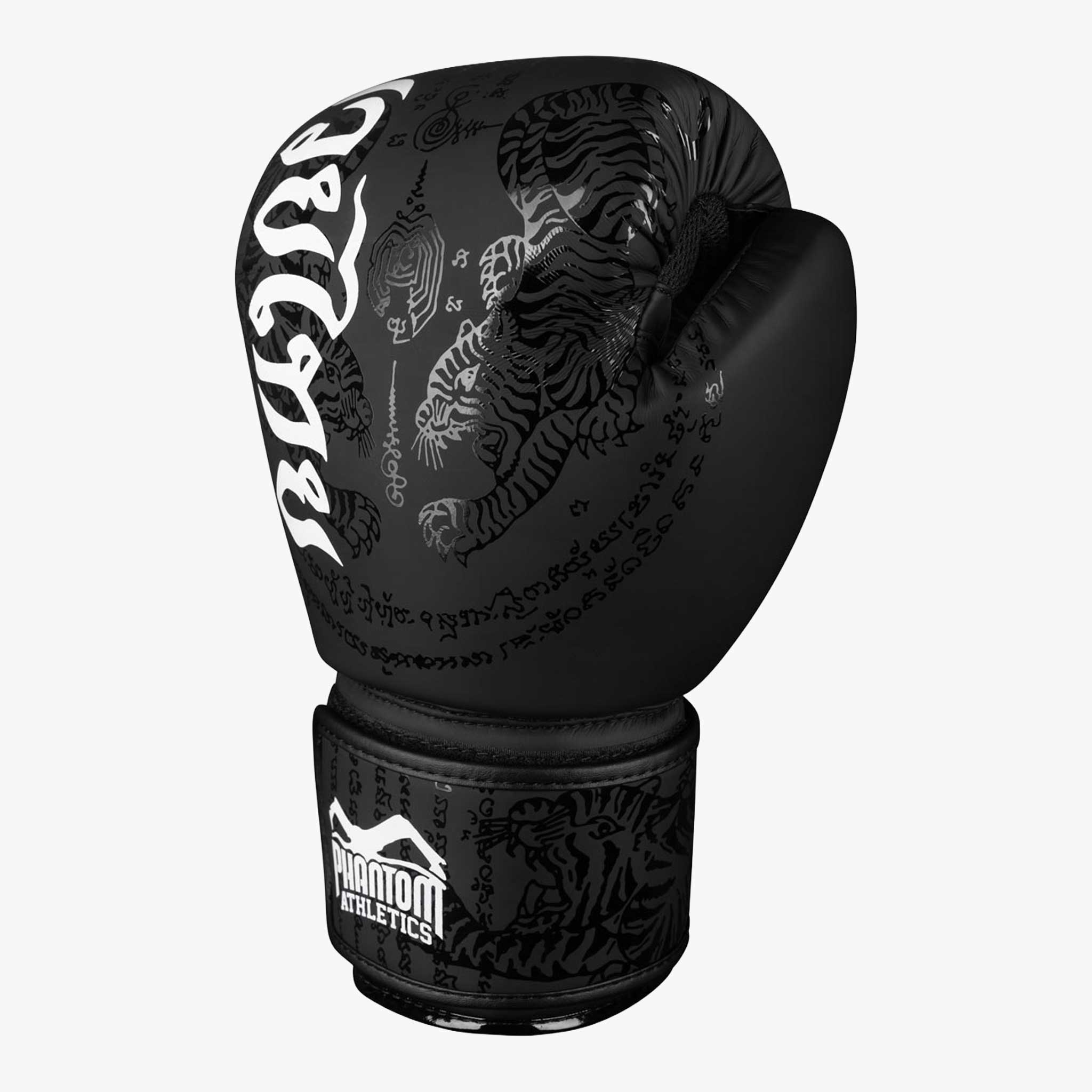 PHANTOM ATHLETICS Boxhandschuhe, Muay Thai Schwarz / Silber / 16 oz