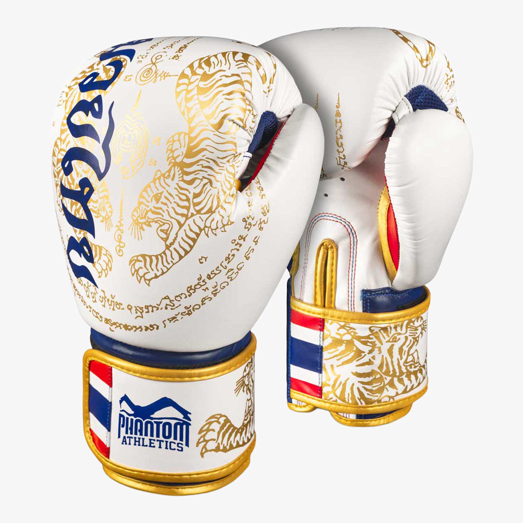PHANTOM ATHLETICS Boxhandschuhe, Muay Thai Weiß / Gold / 16 oz