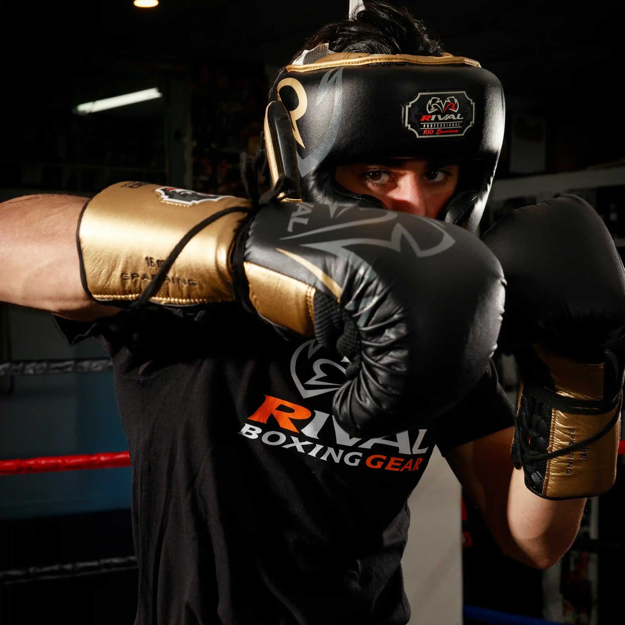 RIVAL Boxhandschuhe, RS100 in Schwarz / Gold
