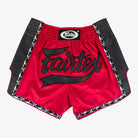 FAIRTEX Muay Thai Shorts, BS1703 in Red/Black Satin